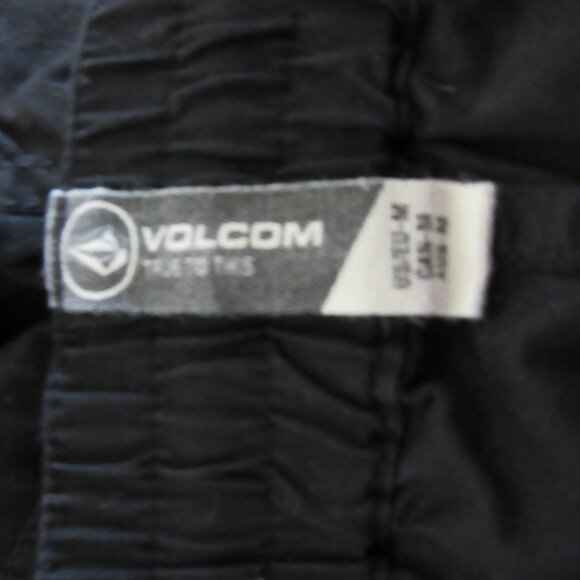 Two Pair Men's Volcom Size M Black and Blue Elasticized Waist Shorts - Picture 2 of 3